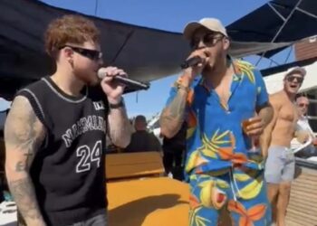 Vem feat aí? Cacau Júnior canta com Ferrugem em alto mar durante festa exclusiva
