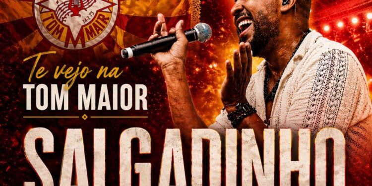 Salgadinho leva seus grandes sucessos à quadra da Tom Maior em São Paulo em show especial no dia 23 de maio