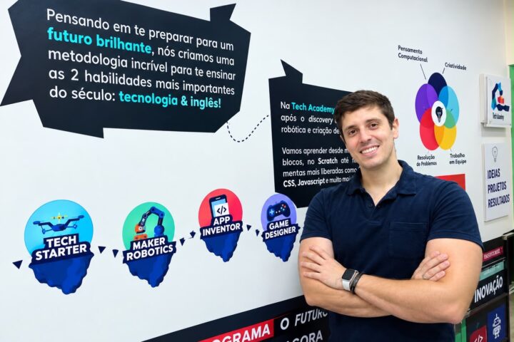 João Aleixo é fundador da The Future School, escola de tecnologia e robótica criada em São José do Rio Preto, no interior de São Paulo.